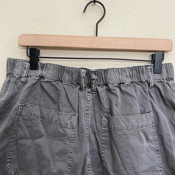 Madewell Belclaire Patch Pockets High-Rise Pull-On Shorts Basalt Gray Medium - Picture 14 of 15